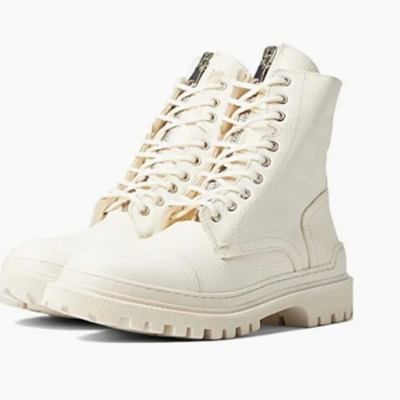 Sz 12 Steve Madden 'The Guard Boot' Cream - Picture 3 of 16